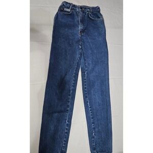 Derrieres Denim Blue Jeans young women Size 8 22x27 High Rise Straight Leg
